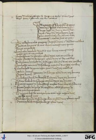 [fol. 38] Rektorat Johannes Odernheim 1486/87