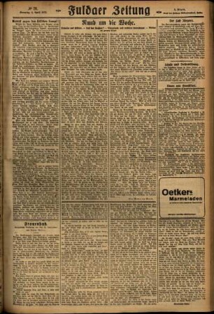 Zweite Ausgabe vom Sonntag, den 04. April 1926.