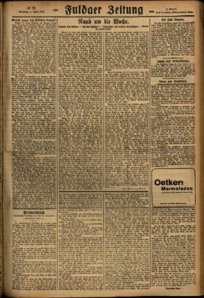 Zweite Ausgabe vom Sonntag, den 04. April 1926.