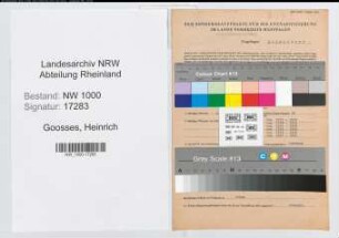 Entnazifizierung Heinrich Goosses, geb. 18.07.1910 (Verw.Angest.)