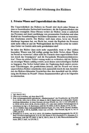 § 7 Ausschluß und Ablehnung des Richters
