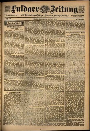 Zweite Ausgabe vom Samstag, den 13. Juli 1901.