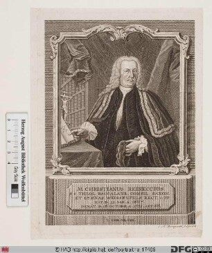 Bildnis Christian Reineccius (eig. Reinecke)