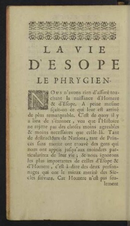 La vie d'Esope le Phrygien.