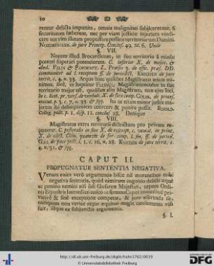 Caput III. Propugnatur Sententia Negativa.