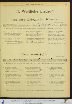 II. Weltliche Lieder.