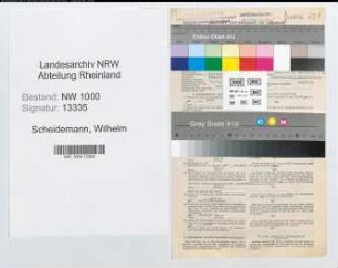 Entnazifizierung Wilhelm Scheidemann, geb. 25.08.1915 (Vers.Angest.)