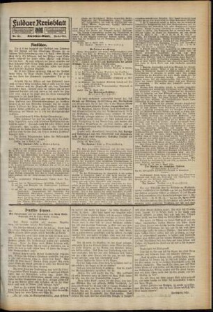 Zweite Ausgabe vom Mittwoch, den 28. April 1915.
