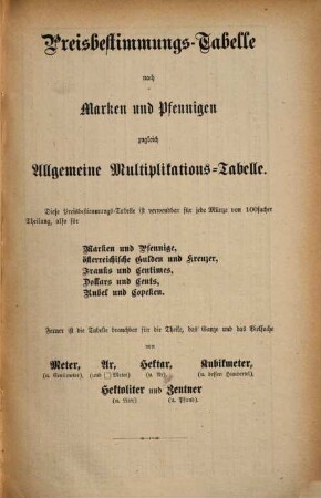 Manz's Rathgeber u. Schnellrechner, ein praktisches Hilfsbuch zum schnellen und sichern Rechnen mit dem neuen Maße Gewichte und Gelde für, 2