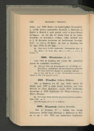 607. Claussen (Johann Wilhelm).