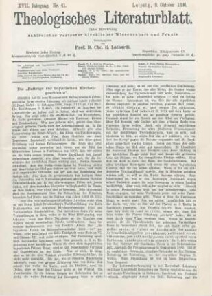 489-492 Die "Beiträge zur bayerischen Kirchengeschichte"