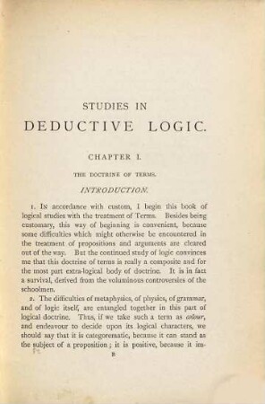 Studies in deductive Logic : A Manual for Students. By W. Stanley Jevons