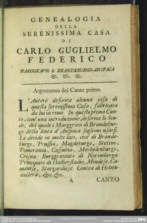 [Canto Primo]