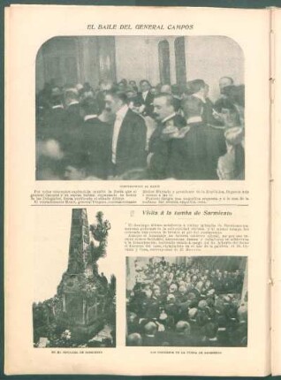 Visita á la tumba de Sarmiento