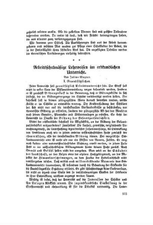 Arbeitsschulmäßige Lehrweisen im erdkundlichen Unterricht