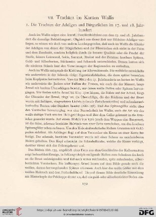 VII. Trachten im Kanton Wallis