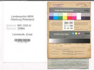 Entnazifizierung Ernst Limmeroth, geb. 29.08.1901 (Kaufm.Angest.)