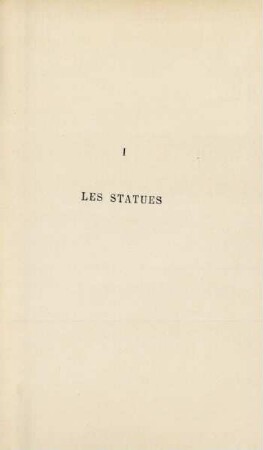 I. Les statues