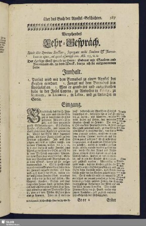 Vierzehendes Lehr-Gespräch.