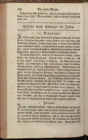 Einige böse Könige in Juda. [101. - 102.]