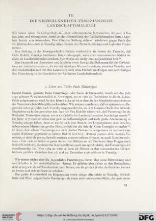 III. Die niederländisch-venezianische Landschaftsmalerei
