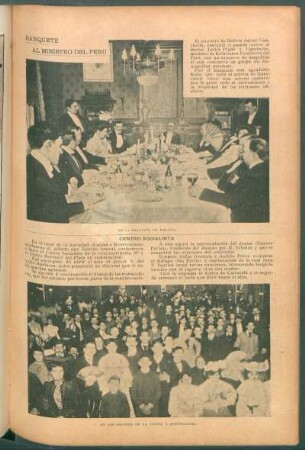 Banquete al ministro del Perú