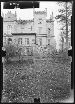Vogelsang (Vogelsang-Warsin). Gutshaus (M. 19. Jh.). Parkfront (Teilansicht)