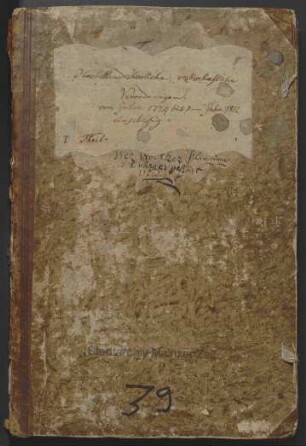 Landesherrliche Kurmainzer Verordnungen vom Jahr 1774 bis zum Jahr 1812, zumeist in kirchlichen Angelegenheiten, zumeist handschriftlich, wenige gedruckt
