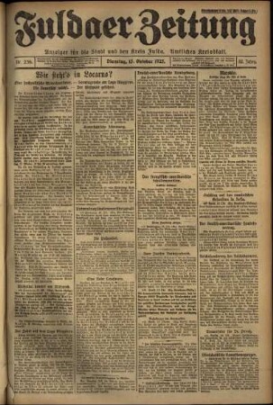 Ausgabe vom Dienstag, den 13. Oktober 1925.