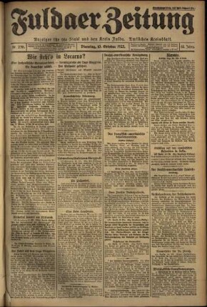 Ausgabe vom Dienstag, den 13. Oktober 1925.