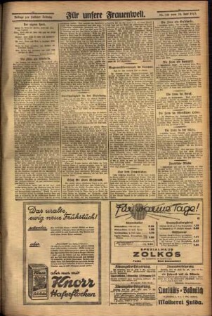 Zweite Ausgabe vom Freitag, den 10. Juni 1927.