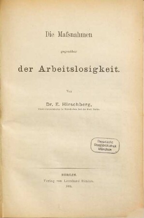 Die Massnahmen gegenüber der Arbeitslosigkeit