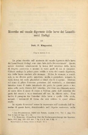 Mitteilungen aus der Zoologischen Station zu Neapel : zugl. e. Repertorium für Mittelmeerkunde. 9. 1889/91