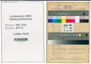 Entnazifizierung Adolf Luedke , geb. 08.03.1895 (Heizer)