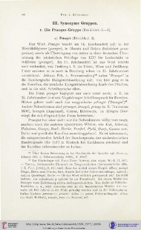 III. Synonyme Gruppen