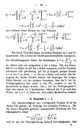 II. Hauptteil k < 1.