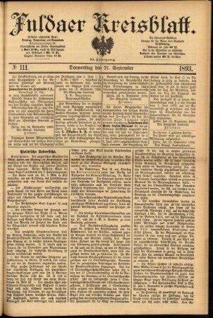 Ausgabe vom Donnerstag, den 21. September 1893.