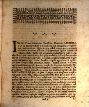 Programma quo ad dissertationem de iure imperatoris Rom. Germ. circa conferendos honores ... disserit Ern. Jo. Frid. Mantzel