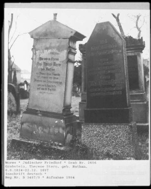 Grabstein von Therese Stern, geborene Nathan (gestorben 1897.12.22)