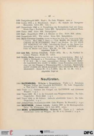 Neufürsten (Nr. 1044-1158)