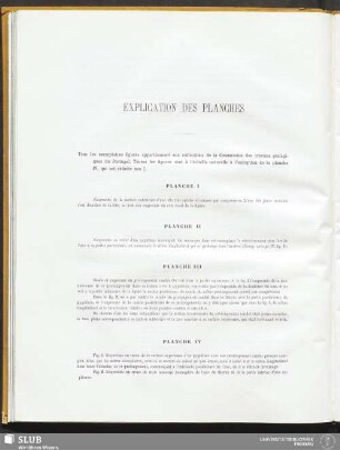 Explications des planches