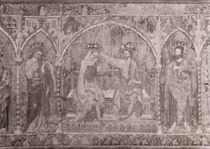 Pirnaer Antependium mit den Heiligen, Aposteln, Evangelisten, Marienkrönung und Johannes dem Täufer