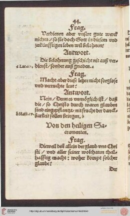 Zweiter Teil: Von des Menschen Erlösung/Von den heiligen Sakramenten (Frage 65-68)