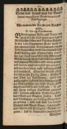Gebet/ vor/ in und nach der Beicht/ sampt beygefügten Beichtformen und Dancksagungen.