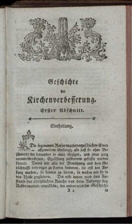 Eintheilung.