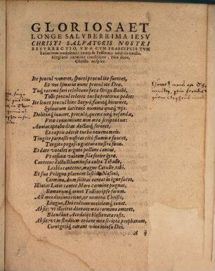 Gloriosa et omni credenti saluberrimo Jesu Christi, salvatoris nostri resurrectio