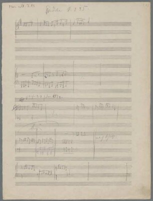 Von deutscher Seele, V (4), Coro, orch, org, op. 28, Sketches - BSB Mus.coll. 7.13 : [caption title:] Sprüche 1.245.
