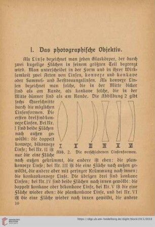 I. Das photographische Objektiv