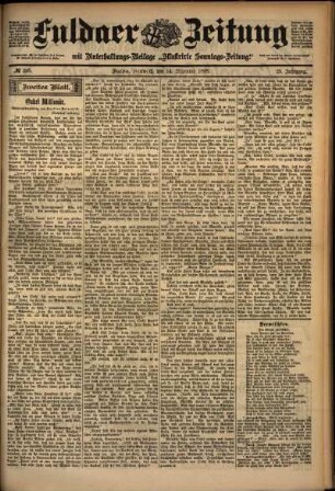Zweite Ausgabe vom Mittwoch, den 14. Dezember 1898.