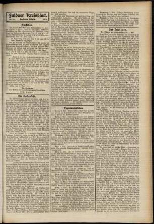 Dritte Ausgabe vom Samstag, den 03. Mai 1913.